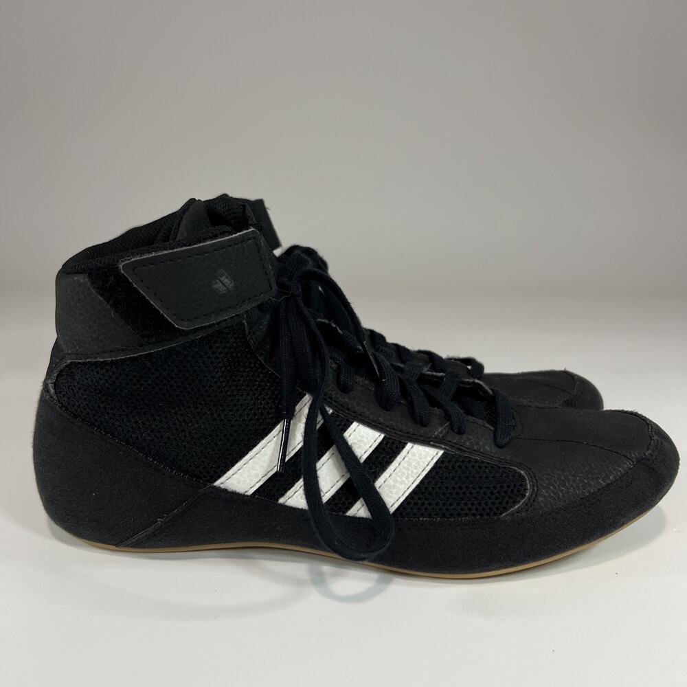 Adidas HVC 2 Black White Gum Athletic Wrestling Shoes Sneakers Mens Size 8.5 US
